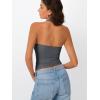imageTrendy Queen Halter Tops for Women 2026 Summer Going Out Tops Backless Crop Sleeveless Workout Shirts Cute Y2k ClothesGreyblue
