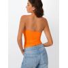 imageTrendy Queen Halter Tops for Women 2026 Summer Going Out Tops Backless Crop Sleeveless Workout Shirts Cute Y2k ClothesOrange