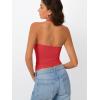 imageTrendy Queen Halter Tops for Women 2026 Summer Going Out Tops Backless Crop Sleeveless Workout Shirts Cute Y2k ClothesRed