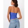 imageTrendy Queen Halter Tops for Women 2026 Summer Going Out Tops Backless Crop Sleeveless Workout Shirts Cute Y2k ClothesRoyal Blue