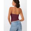 imageTrendy Queen Halter Tops for Women 2026 Summer Going Out Tops Backless Crop Sleeveless Workout Shirts Cute Y2k ClothesWine Red