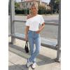 imageTrendy Queen Off the Shoulder Tops for Women 2026 Summer Short Sleeve Shirts Casual Cute Spring Clothes Y2k T ShirtsWhite