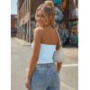 imageTrendy Queen Womens 3 Pack Strapless Bandeau Going Out Crop Tube TopsBlack white baby Blue