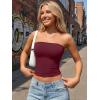 imageTrendy Queen Womens 3 Pack Strapless Bandeau Going Out Crop Tube TopsBlack white burgundy