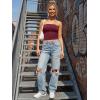 imageTrendy Queen Womens 3 Pack Strapless Bandeau Going Out Crop Tube TopsBlack white burgundy