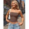 imageTrendy Queen Womens 3 Pack Strapless Bandeau Going Out Crop Tube TopsBlack white coffee