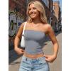 imageTrendy Queen Womens 3 Pack Strapless Bandeau Going Out Crop Tube TopsBlack white grey