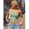 imageTrendy Queen Womens 3 Pack Strapless Bandeau Going Out Crop Tube TopsBlack white light Green
