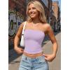 imageTrendy Queen Womens 3 Pack Strapless Bandeau Going Out Crop Tube TopsBlack white light Purple