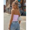 imageTrendy Queen Womens 3 Pack Strapless Bandeau Going Out Crop Tube TopsBlack white light Purple