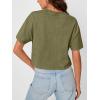 imageTrendy Queen Womens Crop Tops Short Sleeve TShirts Acid Wash Casual Summer Clothes Trendy Comfy 2026 Workout Baggy Soft TeesArmygreen