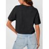 imageTrendy Queen Womens Crop Tops Short Sleeve TShirts Acid Wash Casual Summer Clothes Trendy Comfy 2026 Workout Baggy Soft TeesBlack