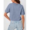 imageTrendy Queen Womens Crop Tops Short Sleeve TShirts Acid Wash Casual Summer Clothes Trendy Comfy 2026 Workout Baggy Soft TeesBlue