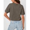 imageTrendy Queen Womens Crop Tops Short Sleeve TShirts Acid Wash Casual Summer Clothes Trendy Comfy 2026 Workout Baggy Soft TeesLightbrown