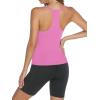 imageTrendy Queen Womens Racerback Ribbed Tank Tops Soft Stretch V Neck Workout Casual Tops Summer Sleeveless Crop CamisoleBarbiepink
