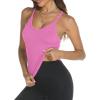 imageTrendy Queen Womens Racerback Ribbed Tank Tops Soft Stretch V Neck Workout Casual Tops Summer Sleeveless Crop CamisoleBarbiepink