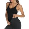 imageTrendy Queen Womens Racerback Ribbed Tank Tops Soft Stretch V Neck Workout Casual Tops Summer Sleeveless Crop CamisoleBlack