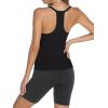 imageTrendy Queen Womens Racerback Ribbed Tank Tops Soft Stretch V Neck Workout Casual Tops Summer Sleeveless Crop CamisoleBlack