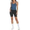 imageTrendy Queen Womens Racerback Ribbed Tank Tops Soft Stretch V Neck Workout Casual Tops Summer Sleeveless Crop CamisoleBlue
