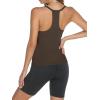 imageTrendy Queen Womens Racerback Ribbed Tank Tops Soft Stretch V Neck Workout Casual Tops Summer Sleeveless Crop CamisoleBrown
