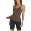 imageTrendy Queen Womens Racerback Ribbed Tank Tops Soft Stretch V Neck Workout Casual Tops Summer Sleeveless Crop CamisoleCoffee