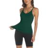 imageTrendy Queen Womens Racerback Ribbed Tank Tops Soft Stretch V Neck Workout Casual Tops Summer Sleeveless Crop CamisoleDarkgreen