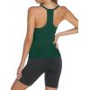 imageTrendy Queen Womens Racerback Ribbed Tank Tops Soft Stretch V Neck Workout Casual Tops Summer Sleeveless Crop CamisoleDarkgreen