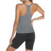 imageTrendy Queen Womens Racerback Ribbed Tank Tops Soft Stretch V Neck Workout Casual Tops Summer Sleeveless Crop CamisoleDarkgrey