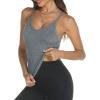 imageTrendy Queen Womens Racerback Ribbed Tank Tops Soft Stretch V Neck Workout Casual Tops Summer Sleeveless Crop CamisoleDarkgrey