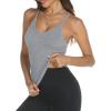 imageTrendy Queen Womens Racerback Ribbed Tank Tops Soft Stretch V Neck Workout Casual Tops Summer Sleeveless Crop CamisoleGrey