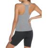 imageTrendy Queen Womens Racerback Ribbed Tank Tops Soft Stretch V Neck Workout Casual Tops Summer Sleeveless Crop CamisoleGrey