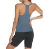 imageTrendy Queen Womens Racerback Ribbed Tank Tops Soft Stretch V Neck Workout Casual Tops Summer Sleeveless Crop CamisoleGreyblue