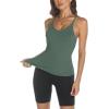 imageTrendy Queen Womens Racerback Ribbed Tank Tops Soft Stretch V Neck Workout Casual Tops Summer Sleeveless Crop CamisoleGreygreen