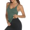 imageTrendy Queen Womens Racerback Ribbed Tank Tops Soft Stretch V Neck Workout Casual Tops Summer Sleeveless Crop CamisoleGreygreen