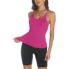 imageTrendy Queen Womens Racerback Ribbed Tank Tops Soft Stretch V Neck Workout Casual Tops Summer Sleeveless Crop CamisoleHotpink