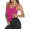 imageTrendy Queen Womens Racerback Ribbed Tank Tops Soft Stretch V Neck Workout Casual Tops Summer Sleeveless Crop CamisoleHotpink
