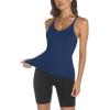 imageTrendy Queen Womens Racerback Ribbed Tank Tops Soft Stretch V Neck Workout Casual Tops Summer Sleeveless Crop CamisoleNavy