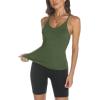 imageTrendy Queen Womens Racerback Ribbed Tank Tops Soft Stretch V Neck Workout Casual Tops Summer Sleeveless Crop CamisoleOlivegreen
