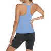 imageTrendy Queen Womens Racerback Ribbed Tank Tops Soft Stretch V Neck Workout Casual Tops Summer Sleeveless Crop CamisoleSkyblue