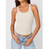 imageTrendy Queen Womens Tank Tops Crop Camisole Summer Fashion Sleeveless Ribbed Workout Basic Going Out Gym Spring Clothes 2026Beige