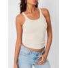 imageTrendy Queen Womens Tank Tops Crop Camisole Summer Fashion Sleeveless Ribbed Workout Basic Going Out Gym Spring Clothes 2026Beige