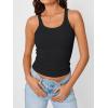 imageTrendy Queen Womens Tank Tops Crop Camisole Summer Fashion Sleeveless Ribbed Workout Basic Going Out Gym Spring Clothes 2026Black