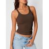 imageTrendy Queen Womens Tank Tops Crop Camisole Summer Fashion Sleeveless Ribbed Workout Basic Going Out Gym Spring Clothes 2026Brown