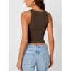 imageTrendy Queen Womens Tank Tops Crop Camisole Summer Fashion Sleeveless Ribbed Workout Basic Going Out Gym Spring Clothes 2026Brown