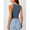 imageTrendy Queen Womens Tank Tops Crop Camisole Summer Fashion Sleeveless Ribbed Workout Basic Going Out Gym Spring Clothes 2026Darkblue