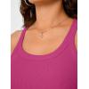 imageTrendy Queen Womens Tank Tops Crop Camisole Summer Fashion Sleeveless Ribbed Workout Basic Going Out Gym Spring Clothes 2026Hot Pink