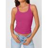 imageTrendy Queen Womens Tank Tops Crop Camisole Summer Fashion Sleeveless Ribbed Workout Basic Going Out Gym Spring Clothes 2026Hot Pink