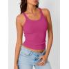 imageTrendy Queen Womens Tank Tops Crop Camisole Summer Fashion Sleeveless Ribbed Workout Basic Going Out Gym Spring Clothes 2026Hot Pink