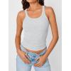 imageTrendy Queen Womens Tank Tops Crop Camisole Summer Fashion Sleeveless Ribbed Workout Basic Going Out Gym Spring Clothes 2026Light Grey