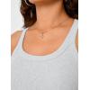 imageTrendy Queen Womens Tank Tops Crop Camisole Summer Fashion Sleeveless Ribbed Workout Basic Going Out Gym Spring Clothes 2026Light Grey